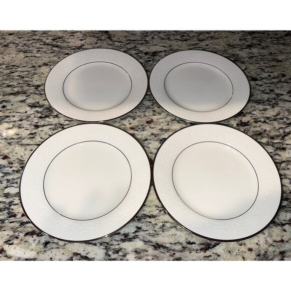 Noritake #7550 Marseille Bread Dessert Plates Set of 4 Ivory China - Picture 1 of 11